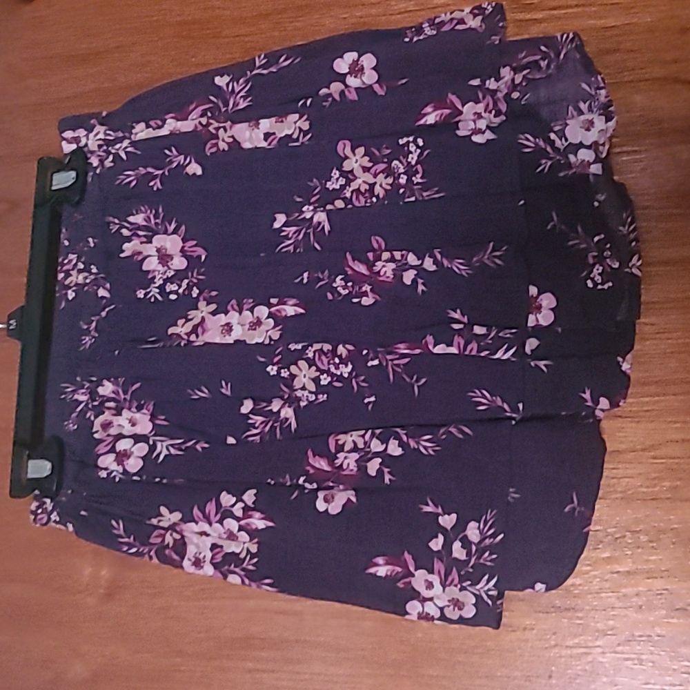 AEO floral purple skirt